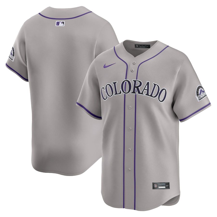 Men Colorado Rockies Blank Nike Gray Road Limited MLB Jersey